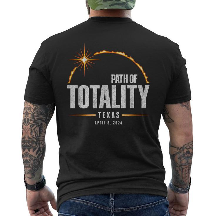 2024 Total Eclipse Path Of Totality Texas 2024 Men's T-shirt Back Print