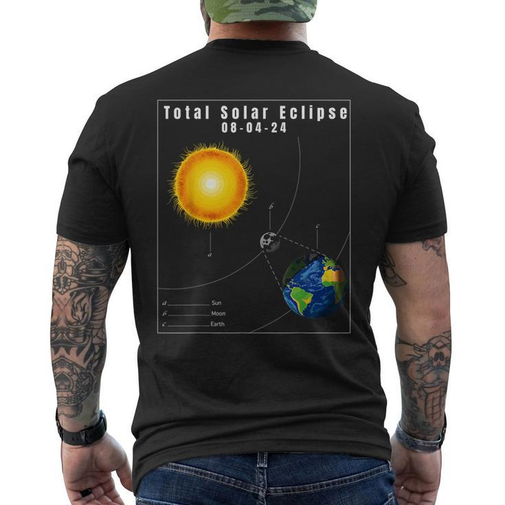 2024 Total Solar Eclipse April 8 Astronomy Lover Men's T-shirt Back Print