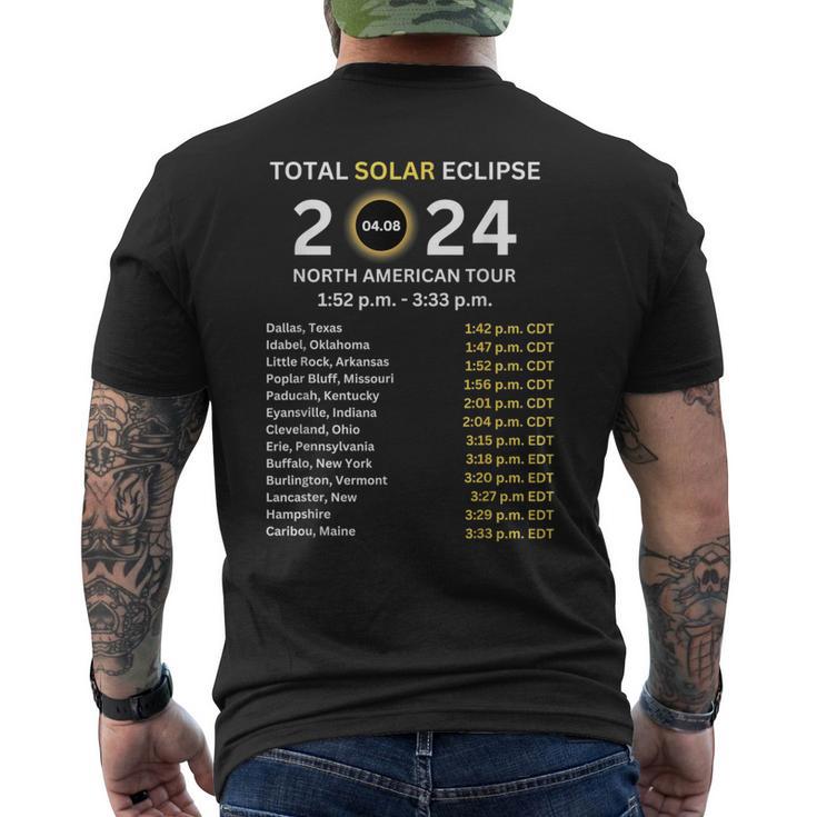 2024 Total Solar Eclipse April 8 Path Of The Eclipse Group Men's T-shirt Back Print