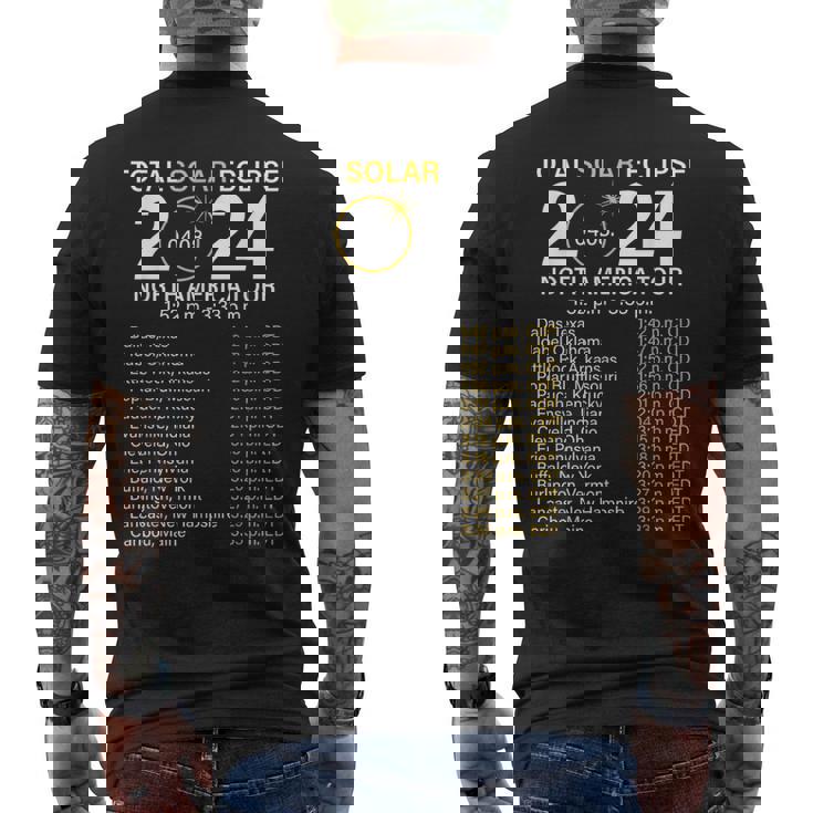 2024 Total Solar Eclipse April 8 Path The Eclipse Women Men's T-shirt Back Print