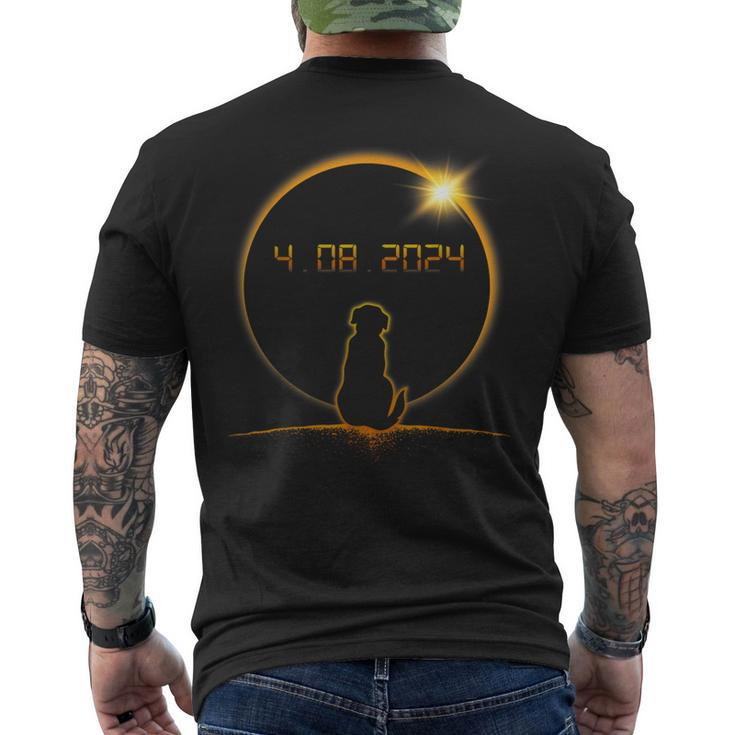 2024 Total Solar Eclipse Dog Men's T-shirt Back Print