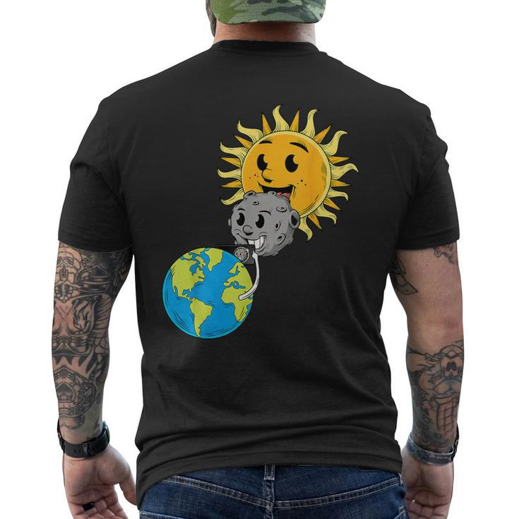 2024 Total Solar Eclipse Earth Moon Sun Photobomb Lover Gag Men's T-shirt Back Print