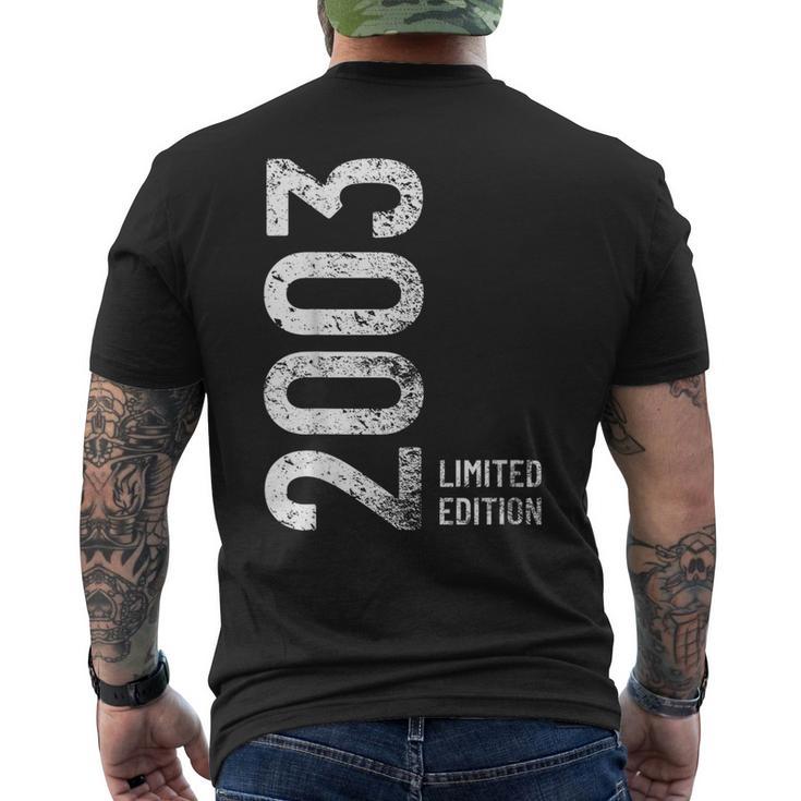 20Th Birthday 20 Year Old Male Female Vintage 2003 Men's T-shirt Back Print