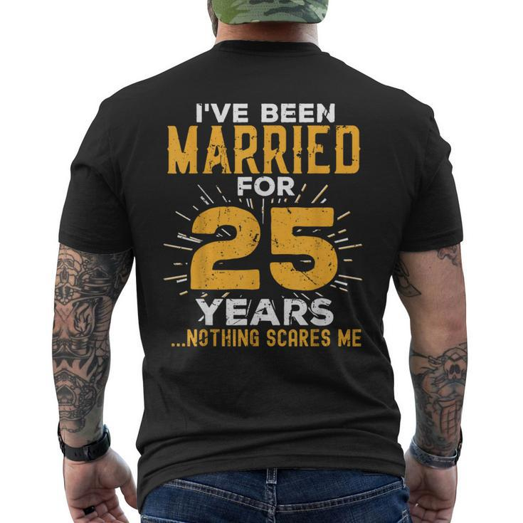 25Th Wedding Anniversary Couples Married For 25 Years Men's T-shirt Back Print