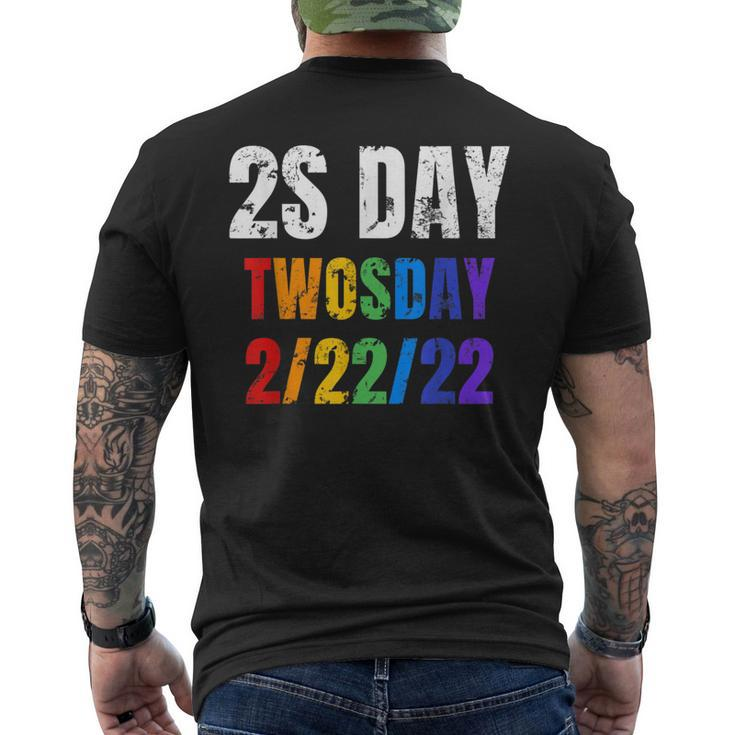 2S Day Twosday 02-22-2022 Happy Twosday Men's T-shirt Back Print