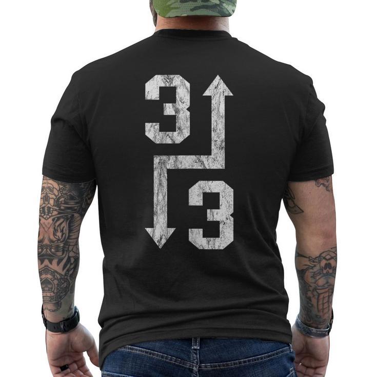 3 Up 3 Down Sports Baseball Softball Game Day Fan Men's T-shirt Back Print