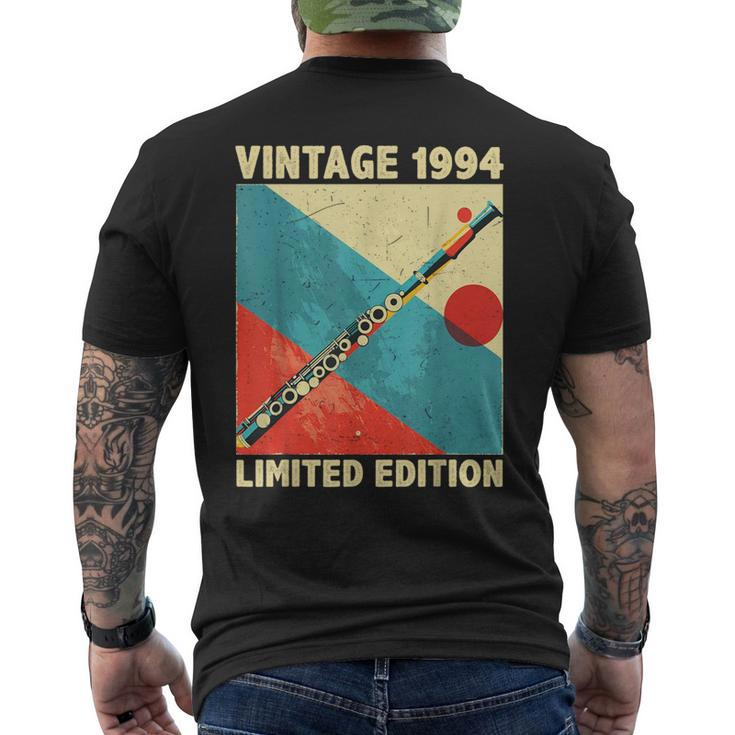30 Years Old Vintage 1994 Flute Lover 30Th Birthday Men's T-shirt Back Print