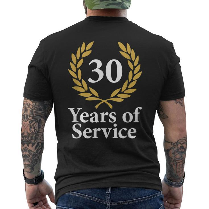 30 Years Of Service 30Th Work Anniversary Jubilee Men's T-shirt Back Print