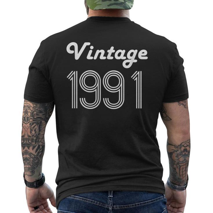 30Th Birthday For Age 30 Year Old Vintage 1991 Son Men's T-shirt Back Print