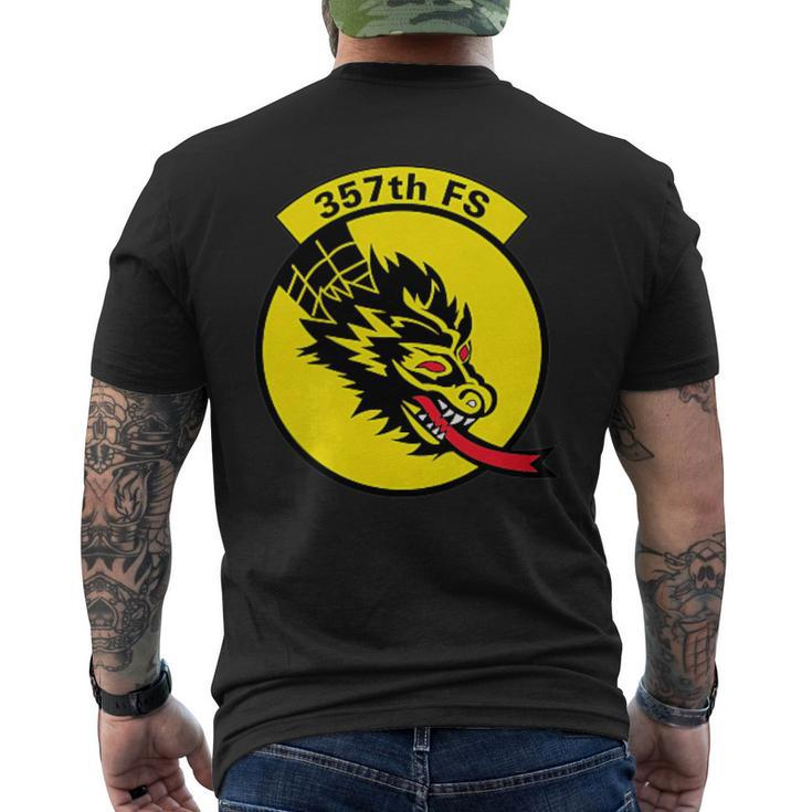 357Th Fighter Squadron Air Force Military Veteran Patch Men's T-shirt Back Print