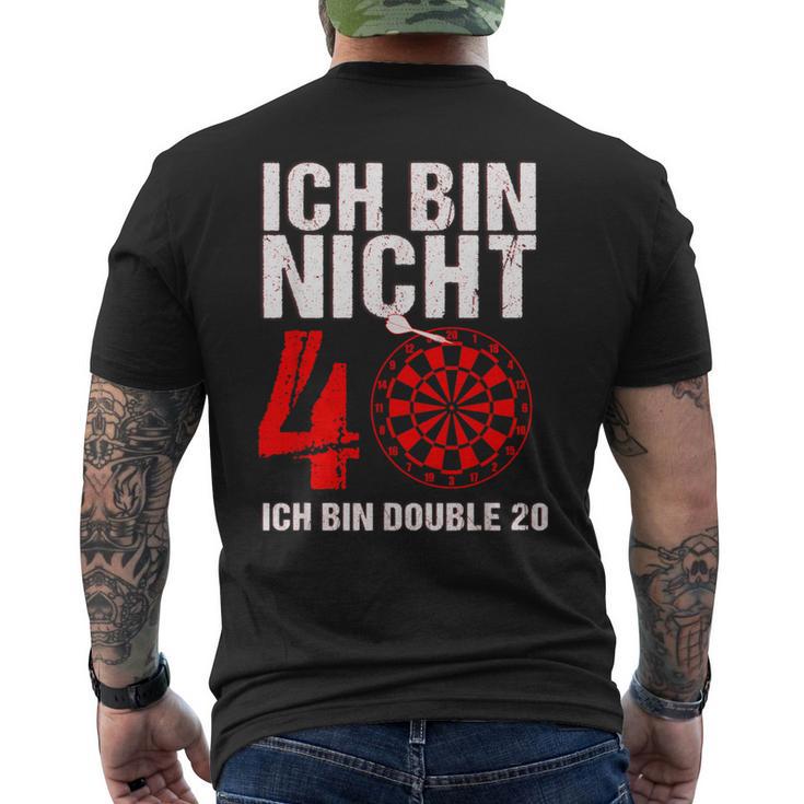 40 Geburtstag Geschenk-Idee Mann Lustiger Dart Spruch Darts T-Shirt mit Rückendruck