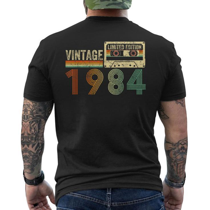 40 Year Old Vintage 1984 40Th Birthday Cassette Tape Men's T-shirt Back Print