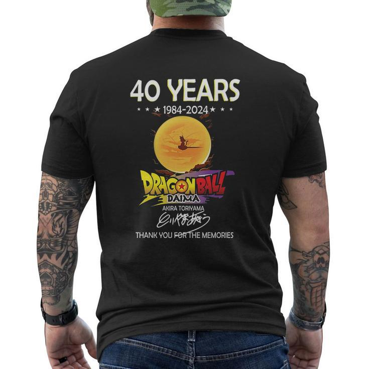 40 Years 1984 2024 Dragon Ball Daima Akira Toriyama Men's T-shirt Back Print