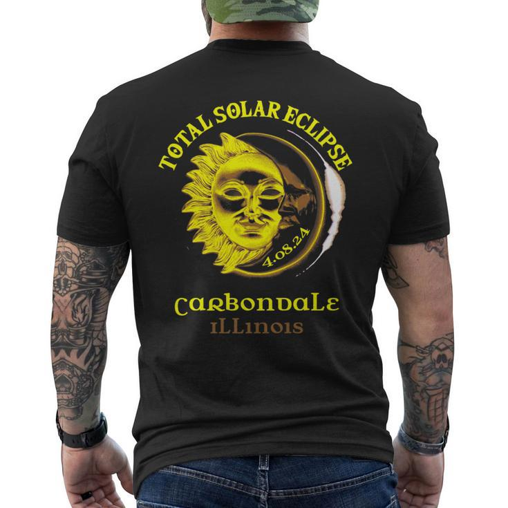 40824 Total Solar Eclipse 2024 Carbondale Illinois Men's T-shirt Back Print