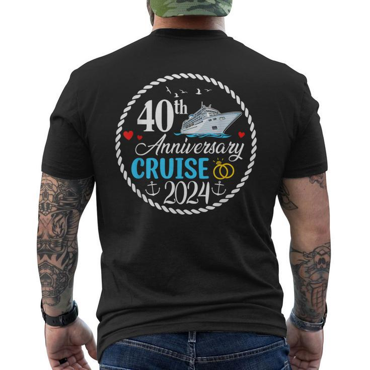 40Th Anniversary Cruise 2024 Matching Couples Wedding Men's T-shirt Back Print