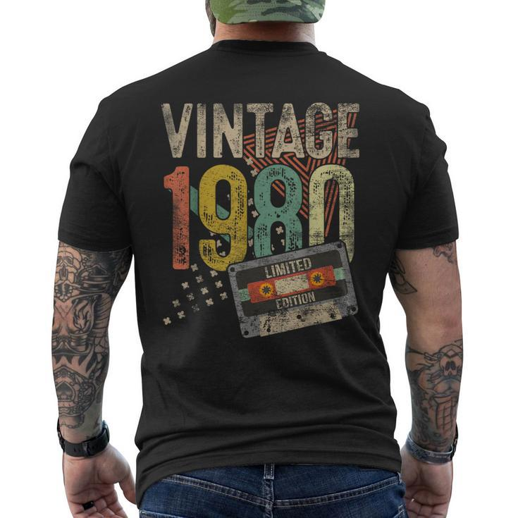 44 Year Old Vintage 1980 Decoration 44Th Birthday Men's T-shirt Back Print