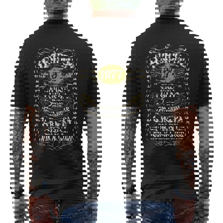 47 Cumpleaños 47 Años Hombre Hecho En 1977 Vintage Regalo Camiseta Hombre Estampado Espalda