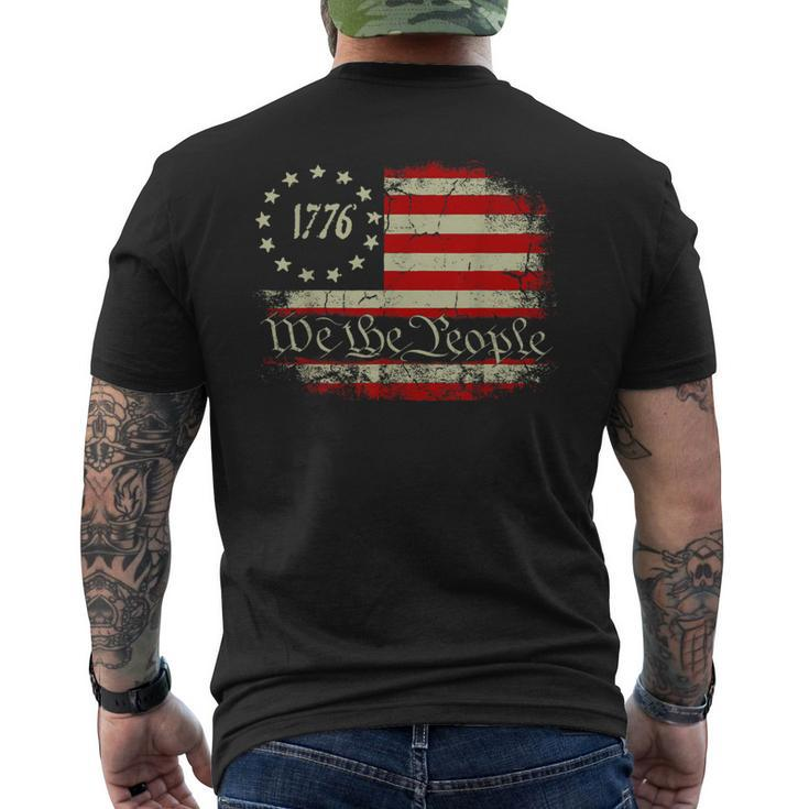 4Th Of July We The People 1776 Usa Flag Men's T-shirt Back Print