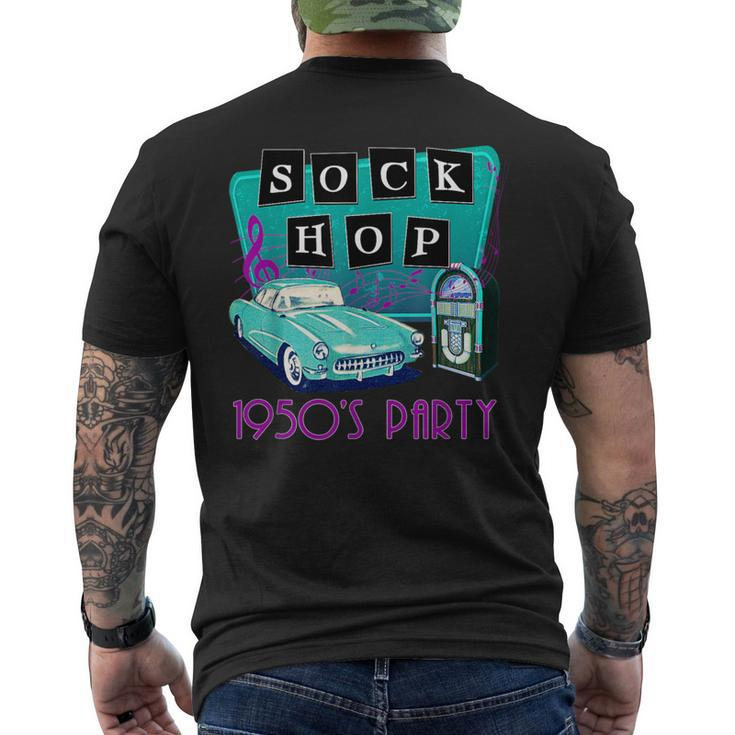 50S Sock Hop Themed Party Costume Retro 1950S Rockabilly Men's T-shirt Back Print