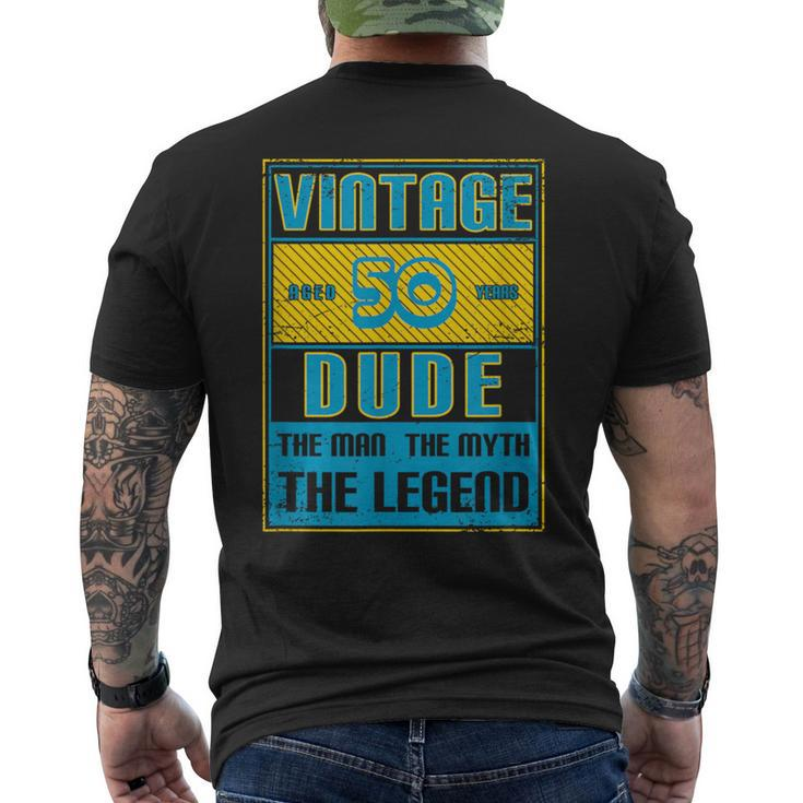 50Th Birthday For Age 50 Year Old Vintage Dad 1970 Men's T-shirt Back Print
