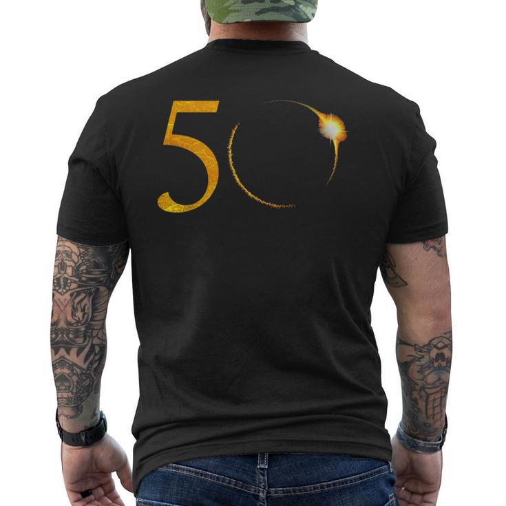 My 50Th Birthday Total Solar Eclipse April 8Th 2024 Men's T-shirt Back Print