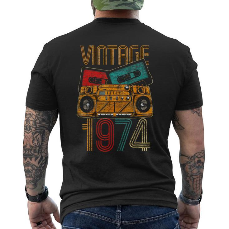 50Th Birthday Years Old Vintage 1974 For Women Men's T-shirt Back Print