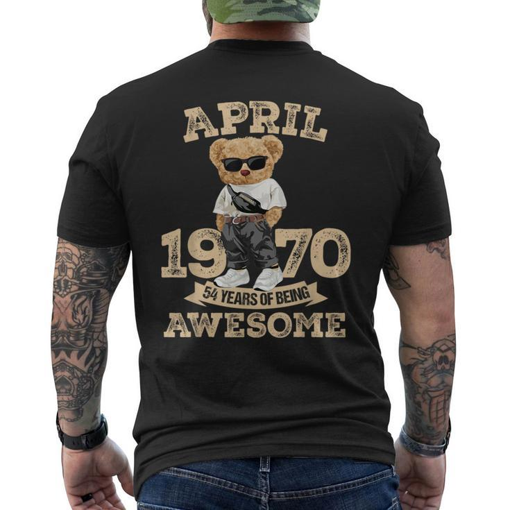 54 Year Old Awesome April 1970 54Th Birthday Boys Men's T-shirt Back Print