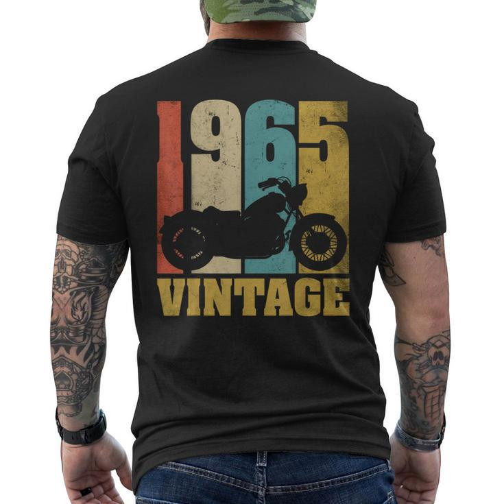 59Th Birthday Biker Dad Grandpa 59 Years Vintage 1965 Men's T-shirt Back Print