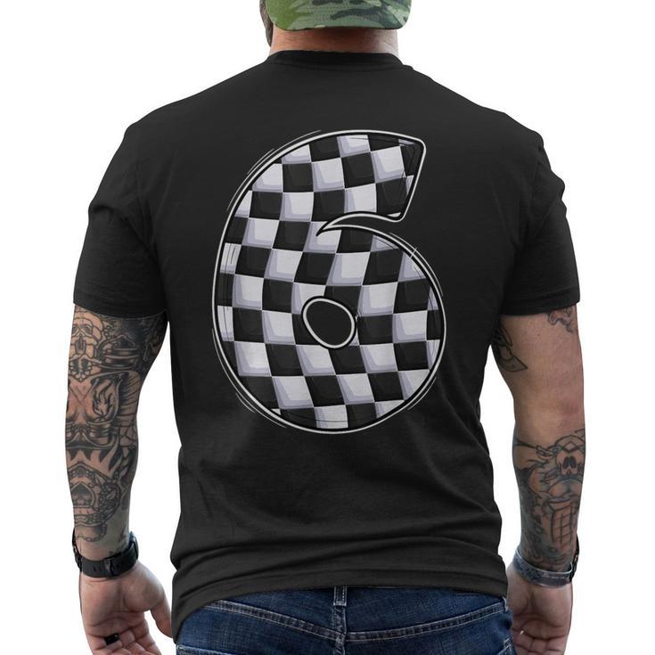 6 Year Old Pit Crew Boy Car Racing 6Th Birthday Race Car Men's T-shirt Back Print