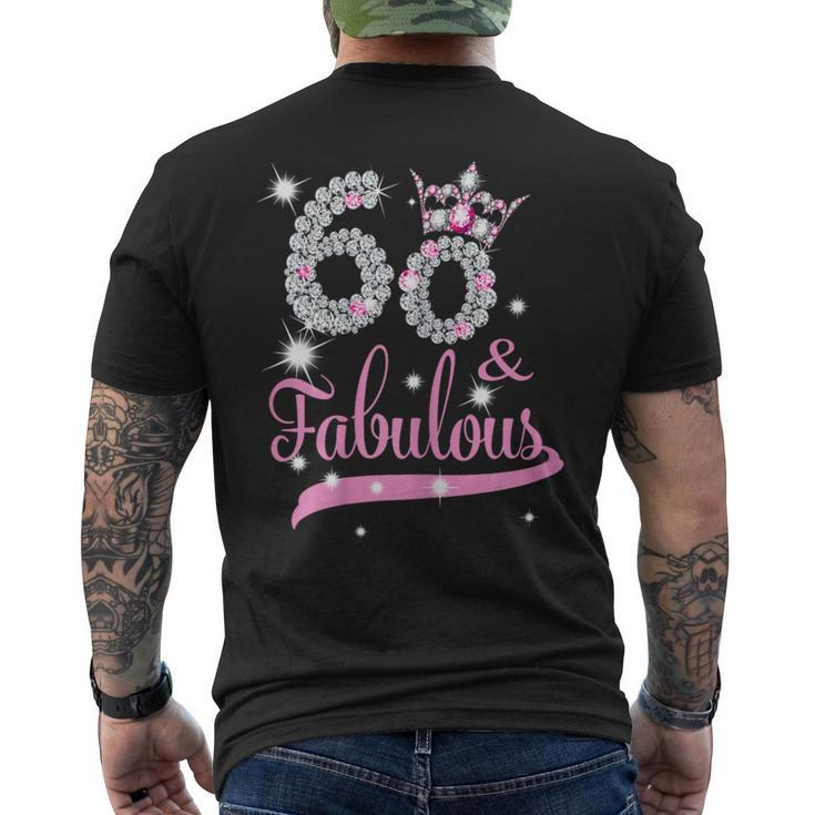 60 & Fabulous 60 Years Old 60Th Birthday Diamond Crown Men's T-shirt Back Print
