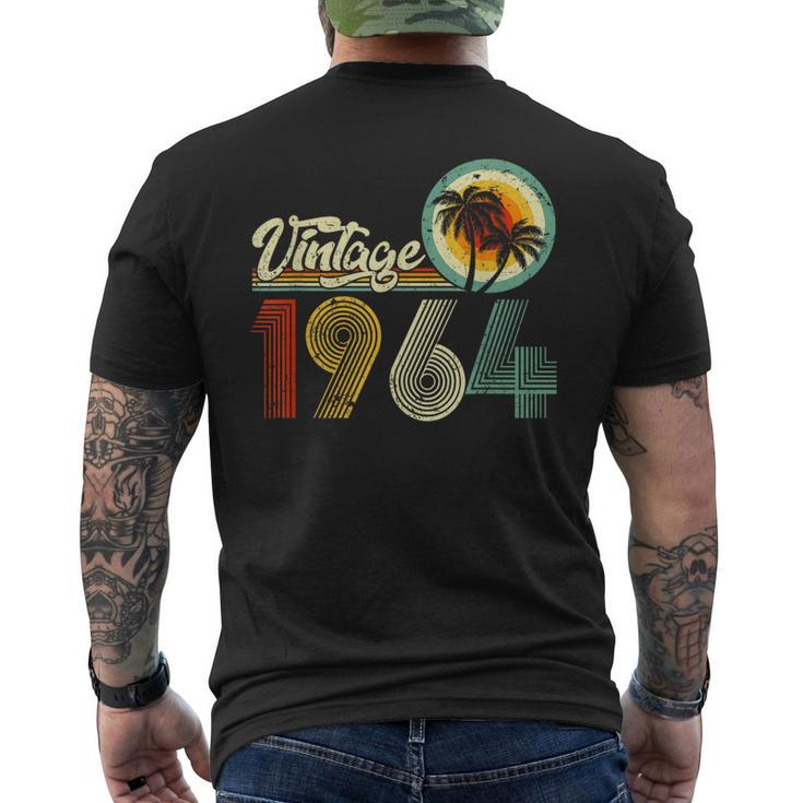 60 Years Old Vintage Born In 1964 Retro 60Th Birthday Men's T-shirt Back Print