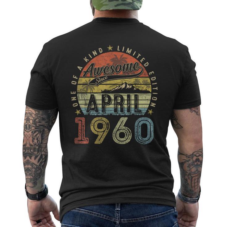 64 Year Old Vintage April 1960 64Th Birthday Women Men's T-shirt Back Print