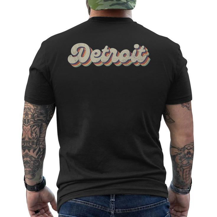 70'S 80'S Usa City Vintage Detroit Men's T-shirt Back Print