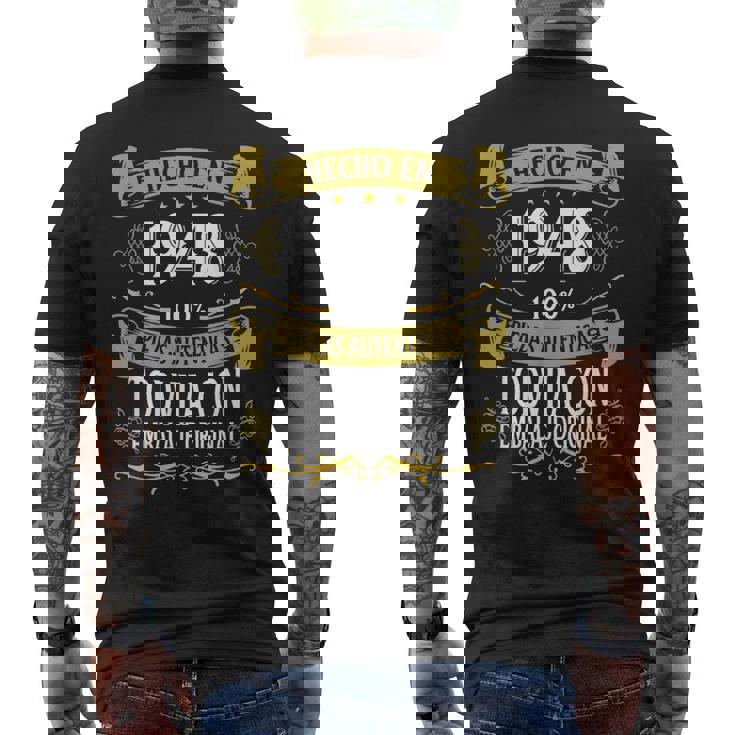 75 Años Cumpleaños Regalo Hombre Hecho En 1948 Hecho En 1948 Camiseta Hombre Estampado Espalda