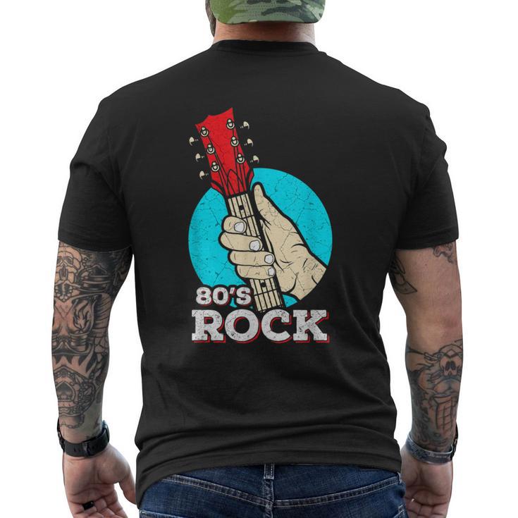 80S Rock And Roll Vintage Music Guitar Band Men's T-shirt Back Print