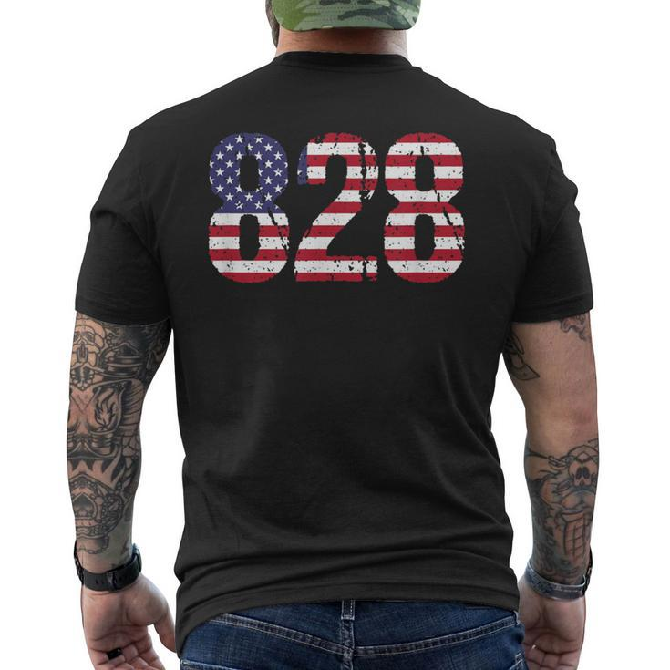 828 North Carolina Area Code Men's T-shirt Back Print