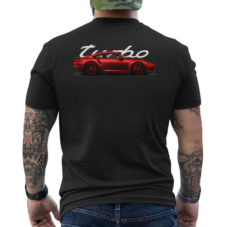 911 Silhouette Classic Car Retro Vintage Light Club Men's T-shirt Back Print