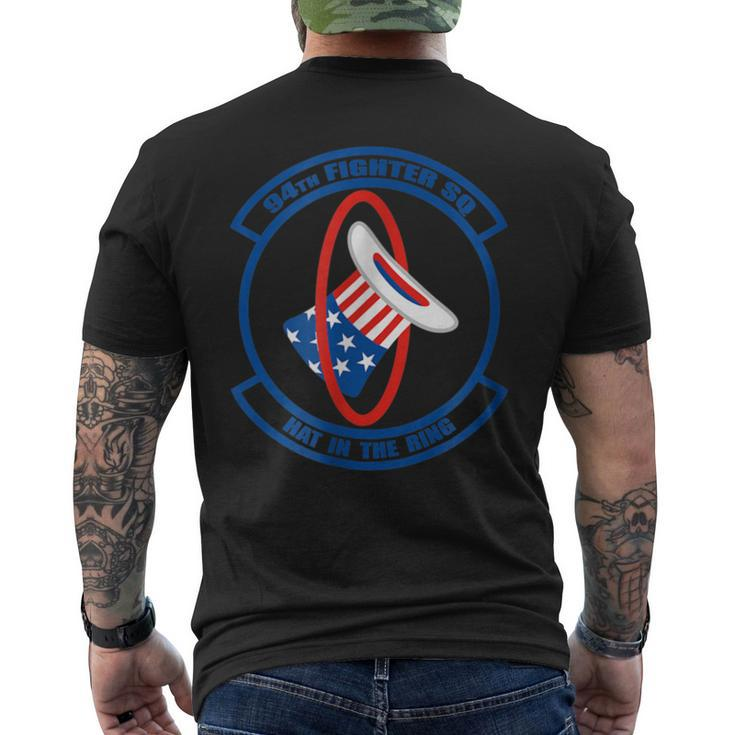 94Th Fighter Squadron Hat In The Ring Veterans Men's T-shirt Back Print