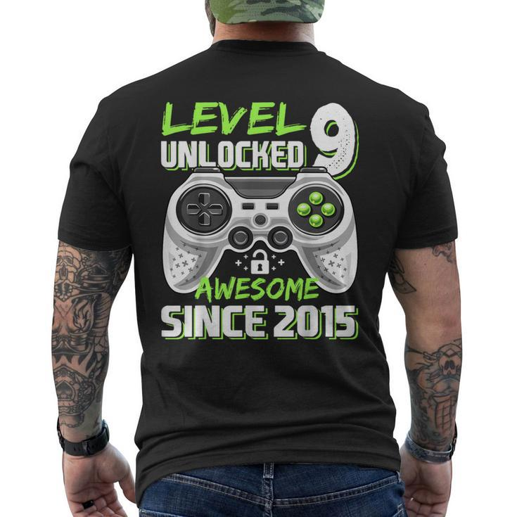 9Th Birthday Gamer 9 Year Old Bday Boy Nine Son Men's T-shirt Back Print