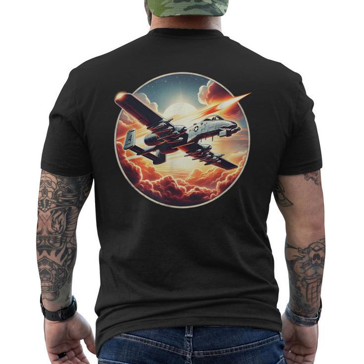 A-10 Thunderbolt Ii Warthog Fighter Jet Men's T-shirt Back Print