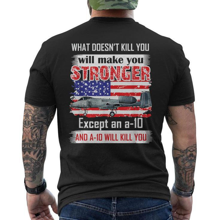 A-10 Warthog Thunderbolt For Military Aviation Men's T-shirt Back Print