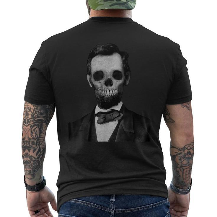 Abraham Lincoln America Dead Zombie Skull Men's T-shirt Back Print