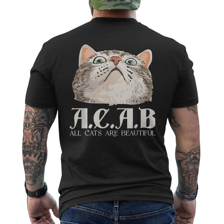 ACAB All Cats Are Beautiful Pets Animals Kitten Cats T-Shirt mit Rückendruck