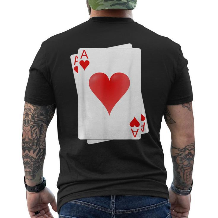 The Ace Of Hearts Playing Card Poker Player Men's T-shirt Back Print