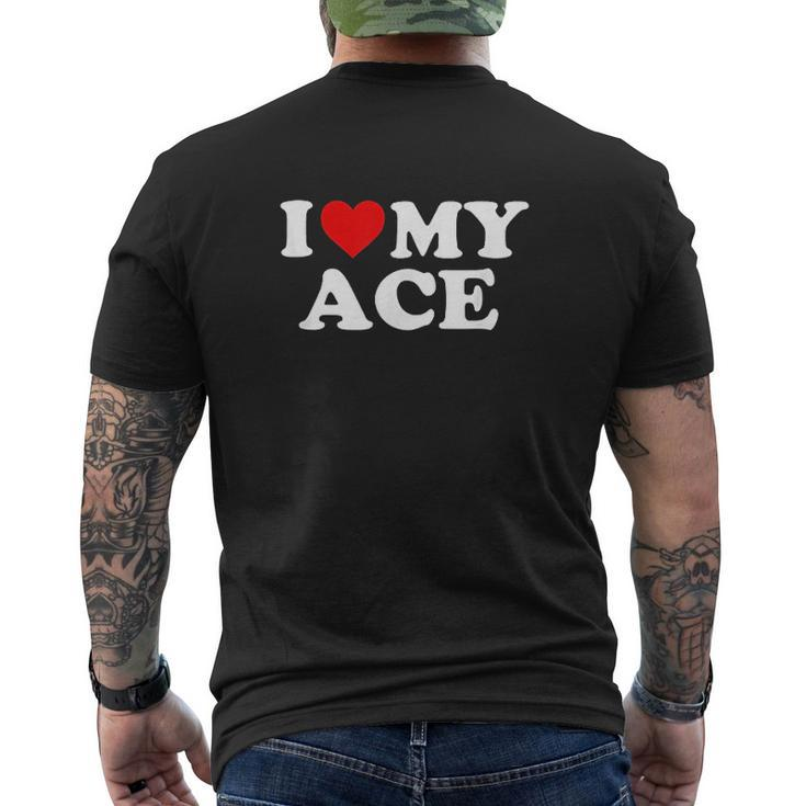 Ace I Love My Ace Mens Back Print T-shirt