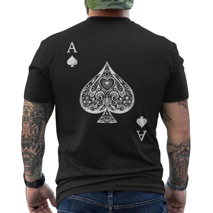 Ace Of Spades Costume Playing Card Costume Ace Spade Men's T-shirt Back Print