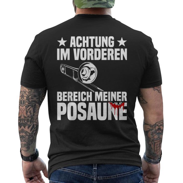 Achtung Trombonist T-Shirt mit Rückendruck