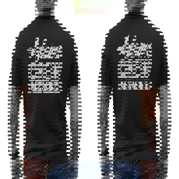 Adams Crew Member Matching Family Name Men's T-shirt Back Print