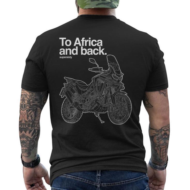 Adventure Dual Sport Adventure Africa Twin Motorcycle Men's T-shirt Back Print