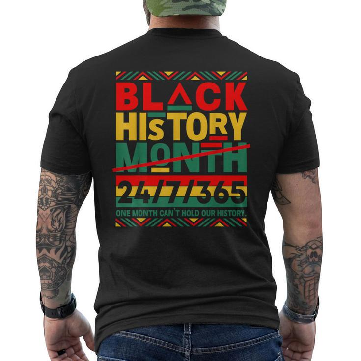 African American Black History Month 24 7 375 Womens Men's T-shirt Back Print